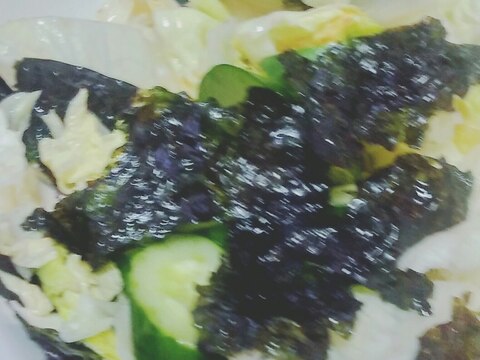 レタスキュウリの韓国風サラダ
